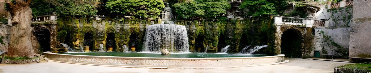 Tuinfontein met waterval en grotten