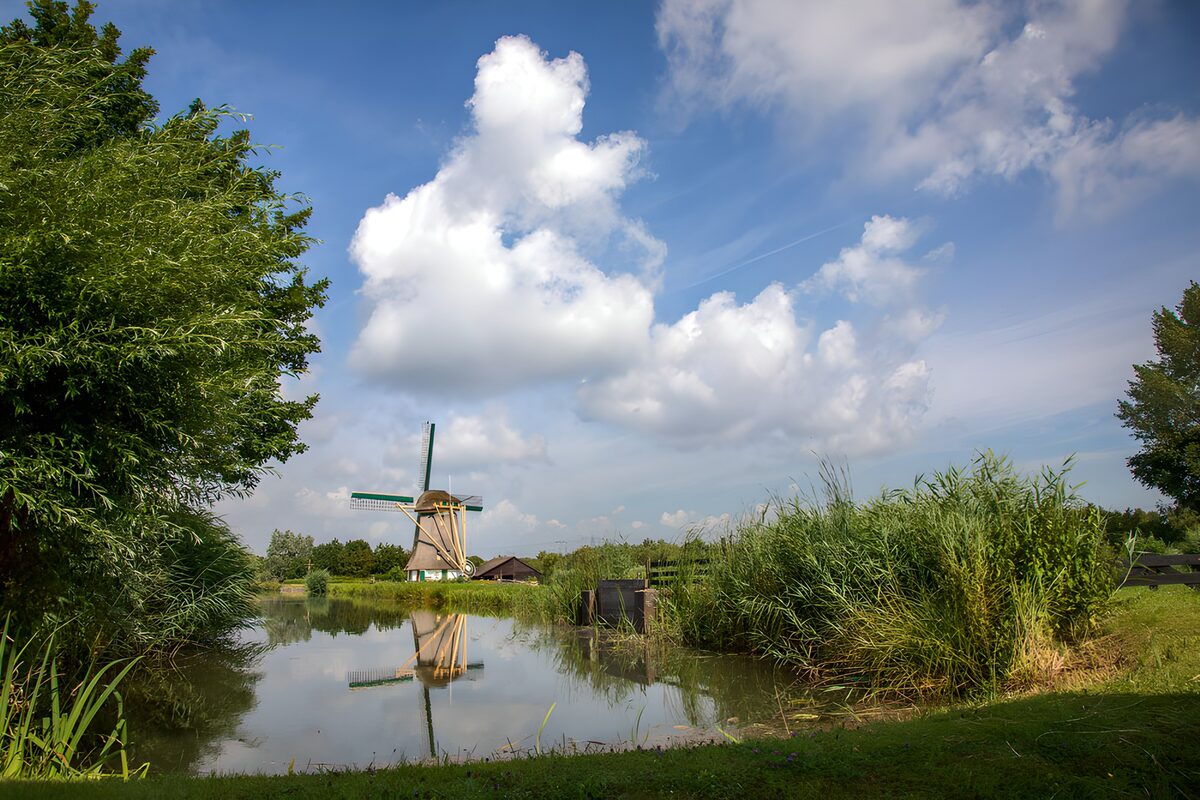 Windmolen aan het stille water