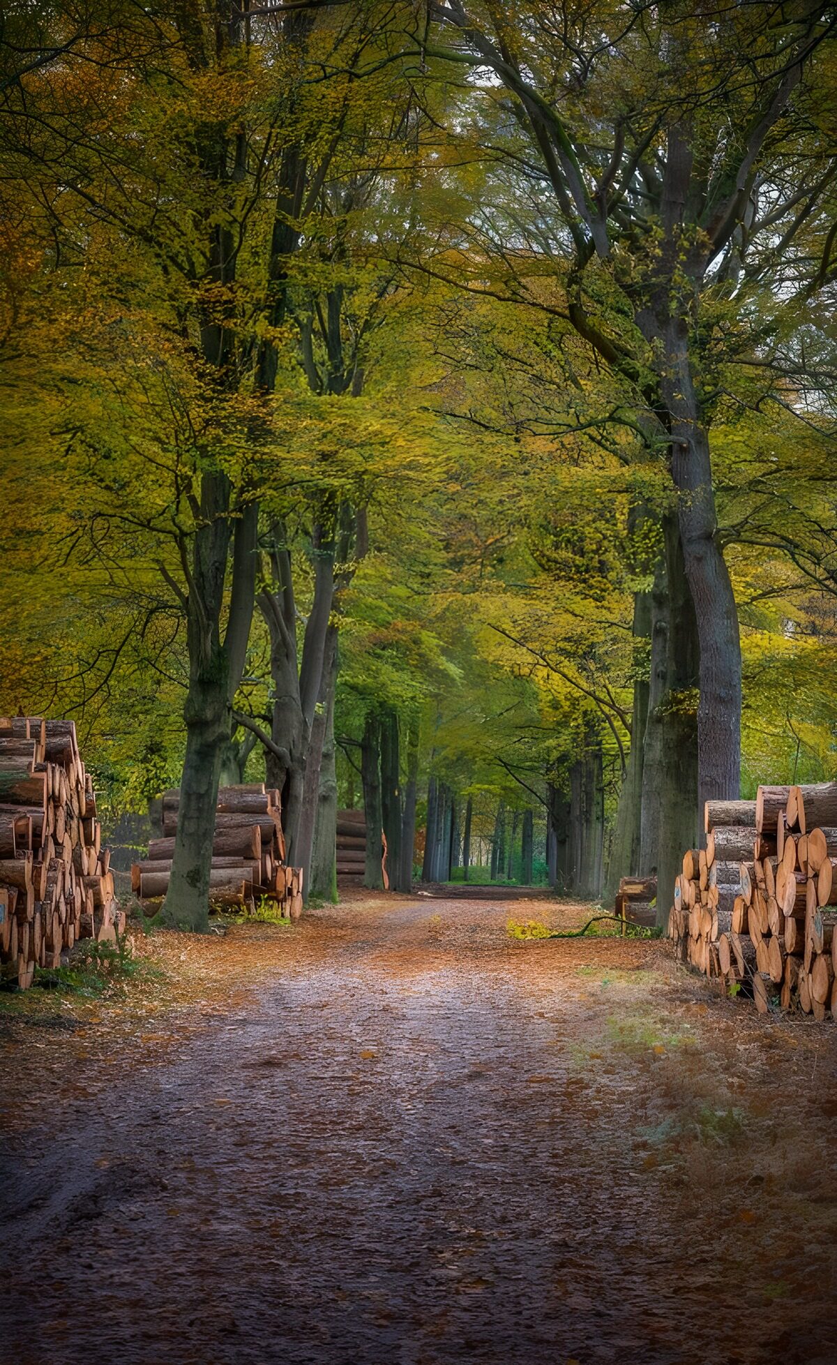 Onder het gouden dak van de boslaan