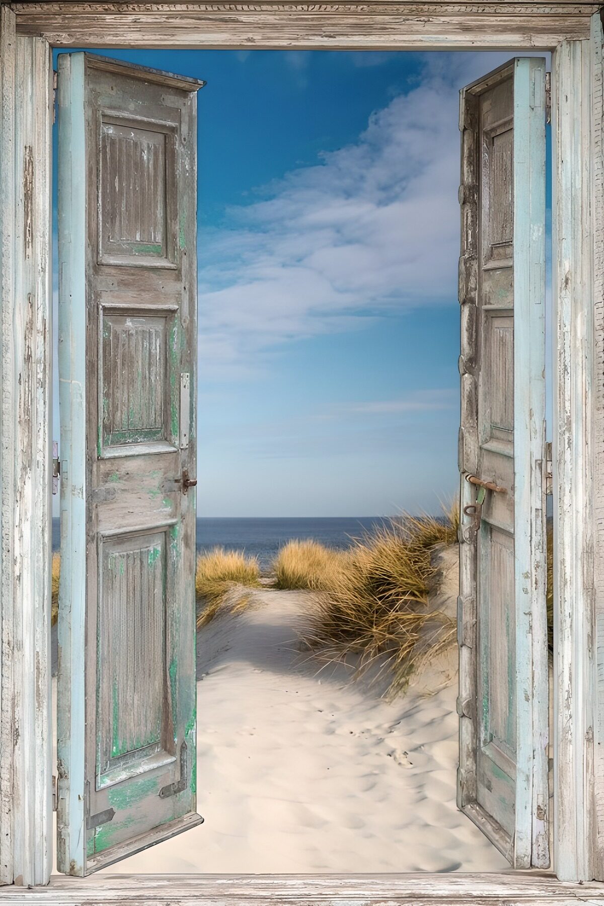 Open deuren naar duinen en zee