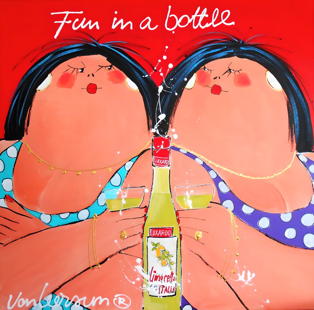 Twee vrouwen met limoncello