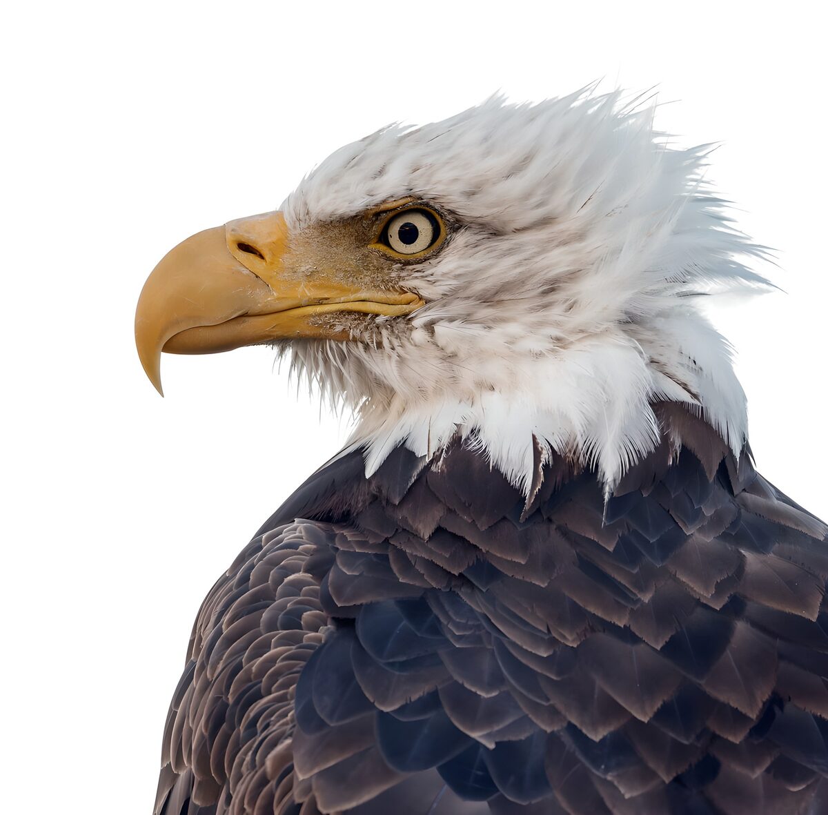 Amerikaanse zeearend op wit