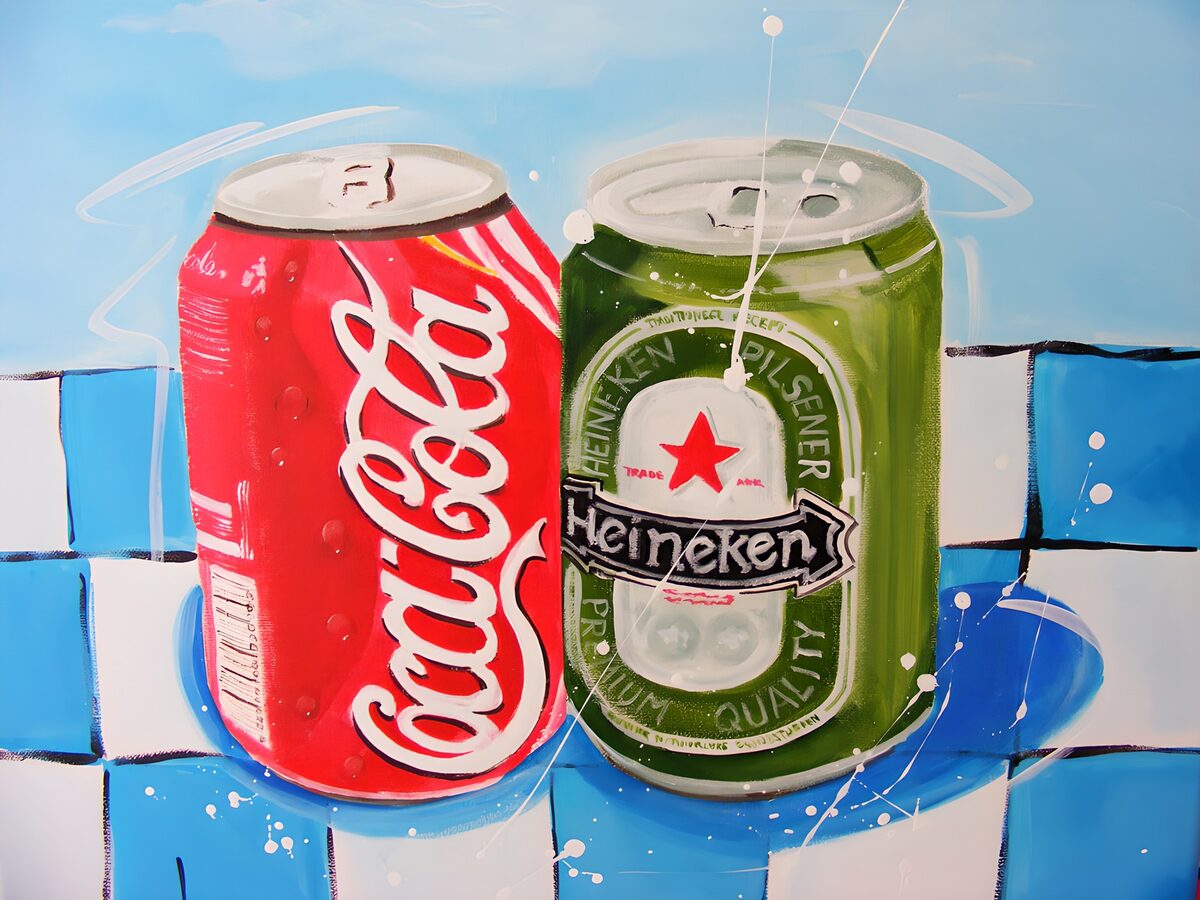 Coca-Cola en Heineken in kleur