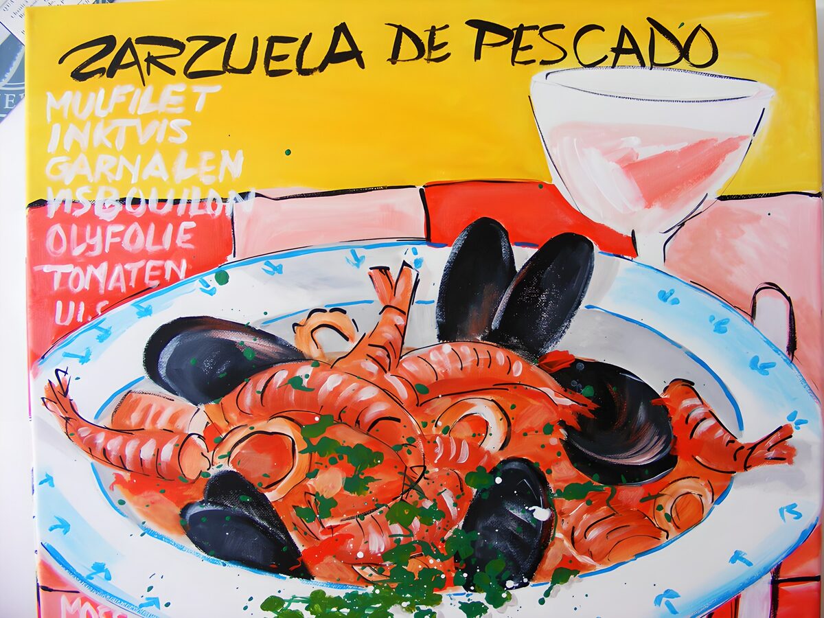 Zarzuela met garnalen en mosselen